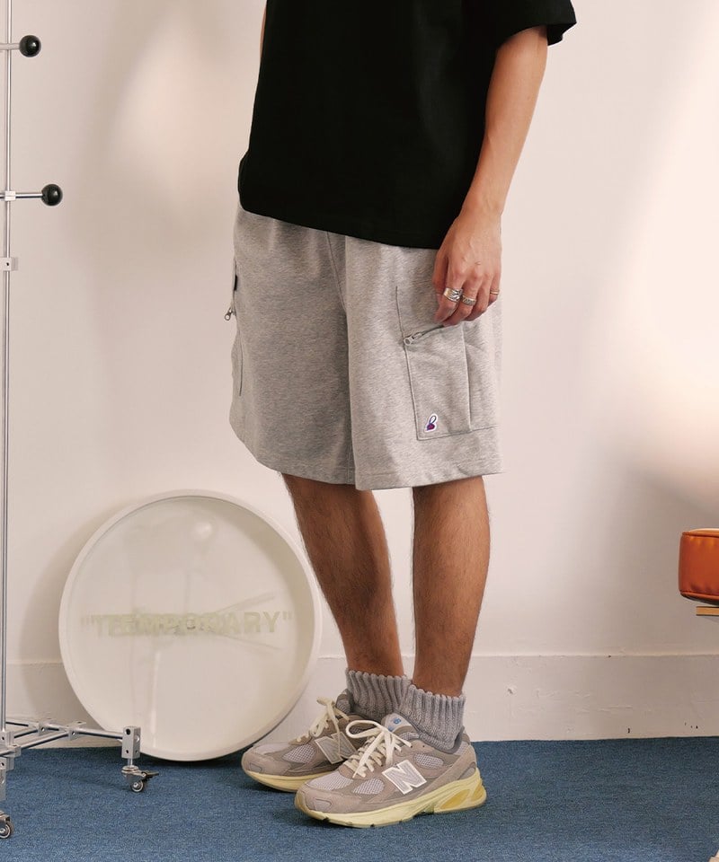 PBP1704-252 側貼袋六分褲 CARGO SWEAT SHORTS