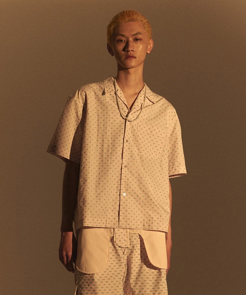 PER3306-231 Floral Open Collar Shirt