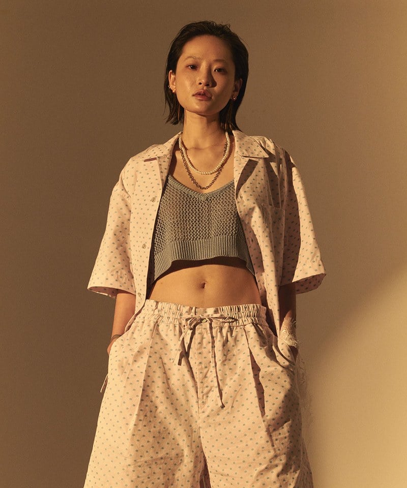 PER3306-231 Floral Open Collar Shirt
