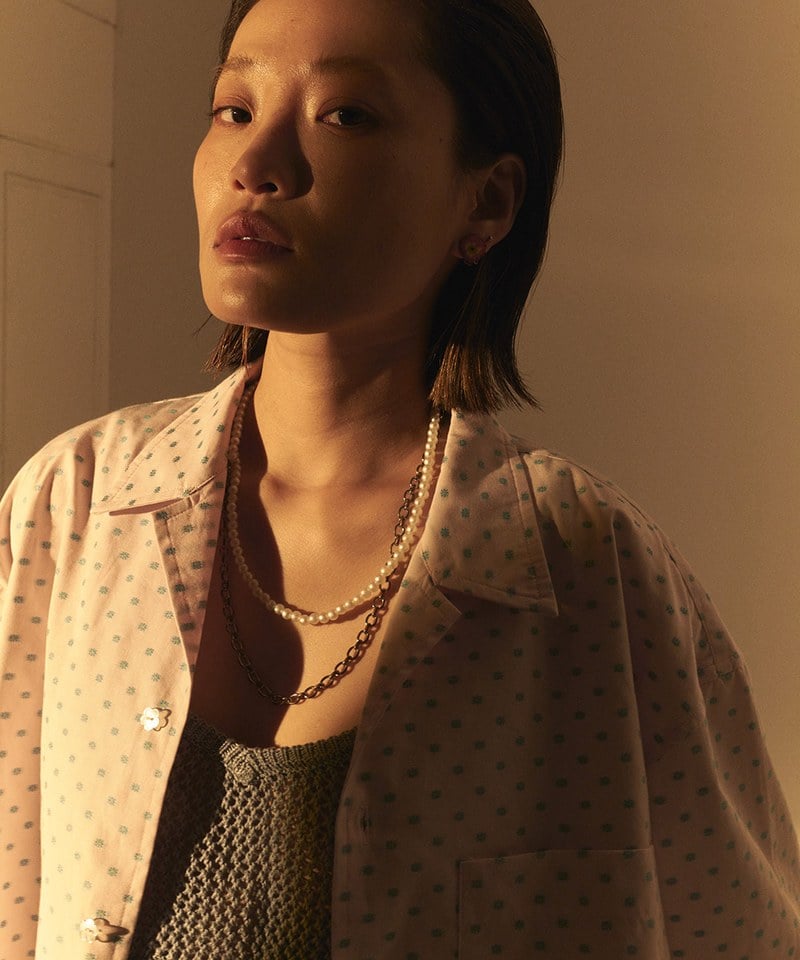 PER3306-231 Floral Open Collar Shirt