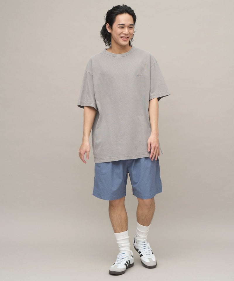 PLN0033-241 寬版刺繡水洗短TEE