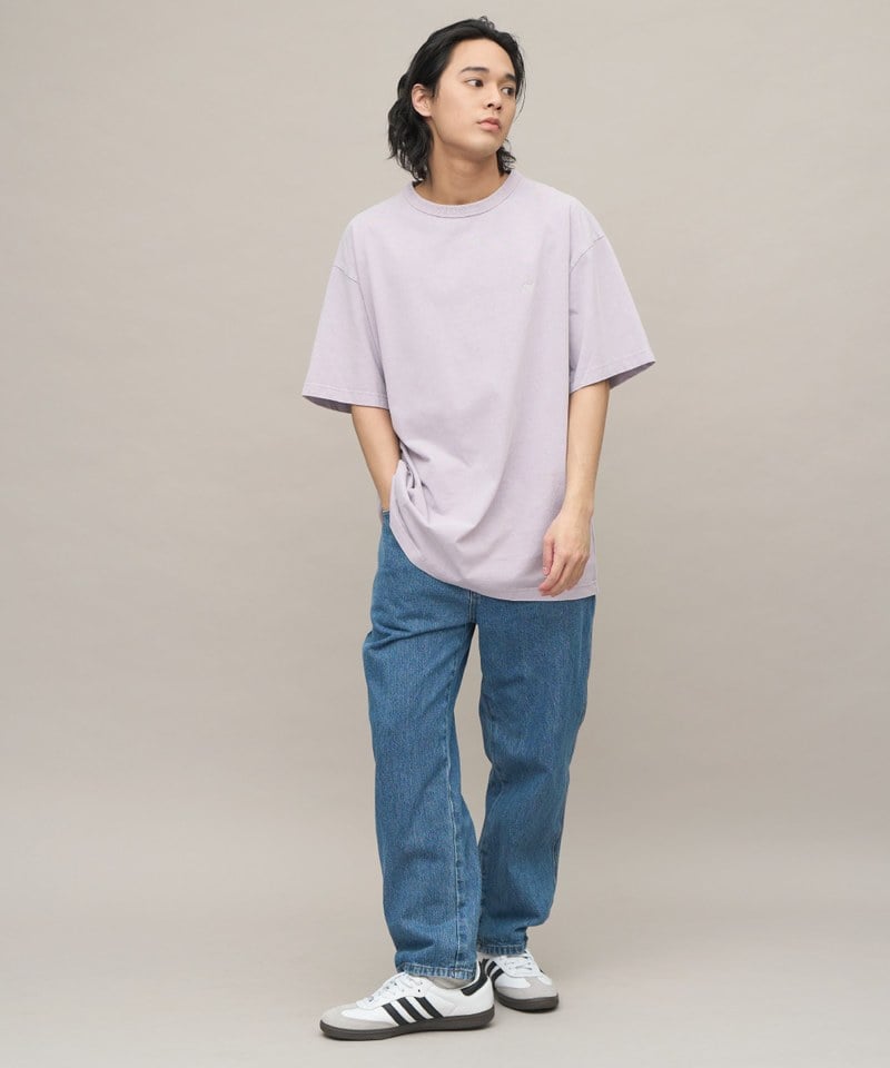 PLN0033-241 寬版刺繡水洗短TEE
