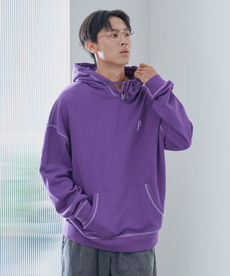 P-logo 撞色車線帽TEE