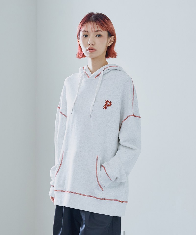 P-logo 撞色車線帽TEE