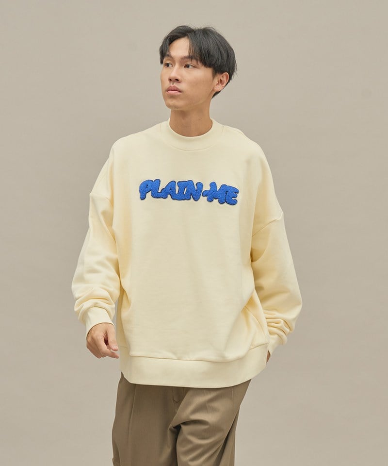 plain-me 經典毛巾繡大學Tee
