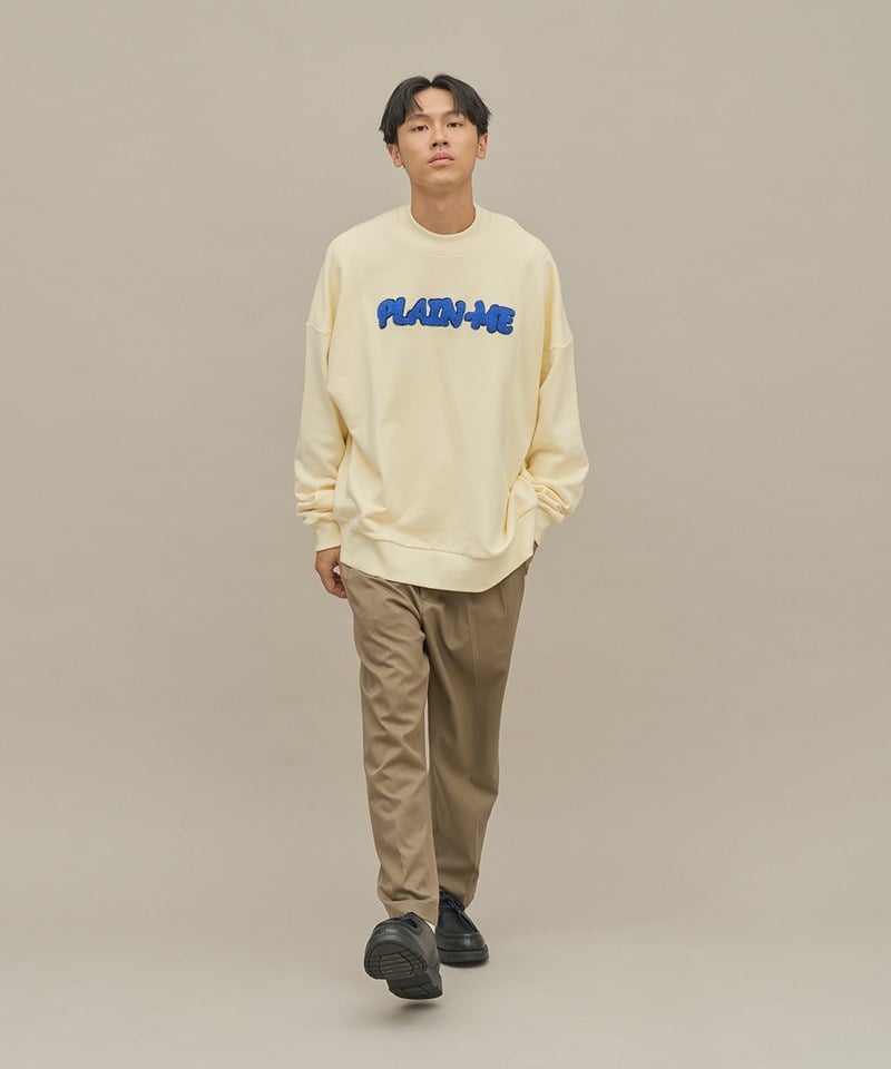 plain-me 經典毛巾繡大學Tee