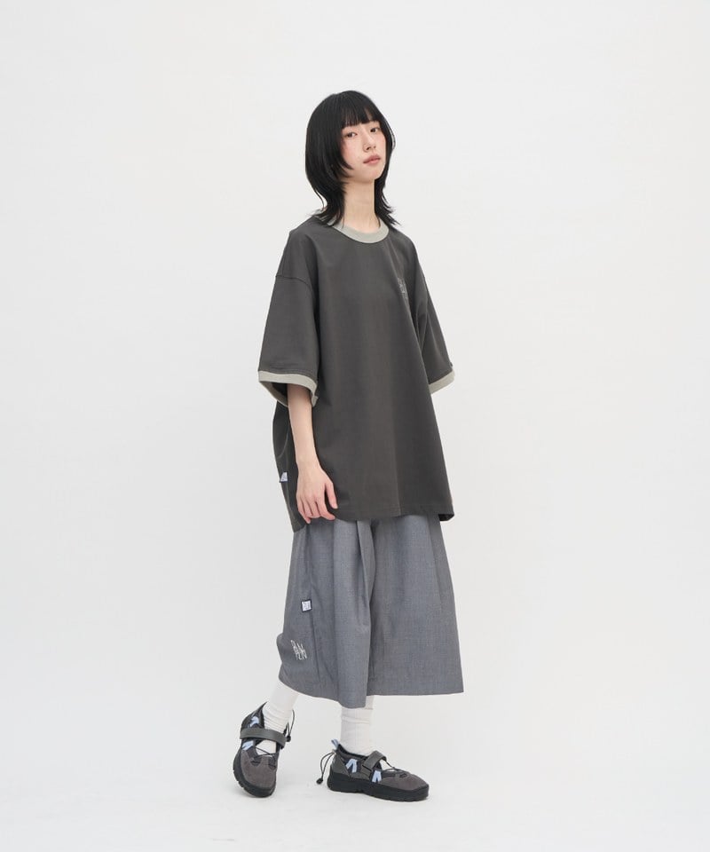 PLN0075-251 clip by clip 寬鬆羅紋配色TEE