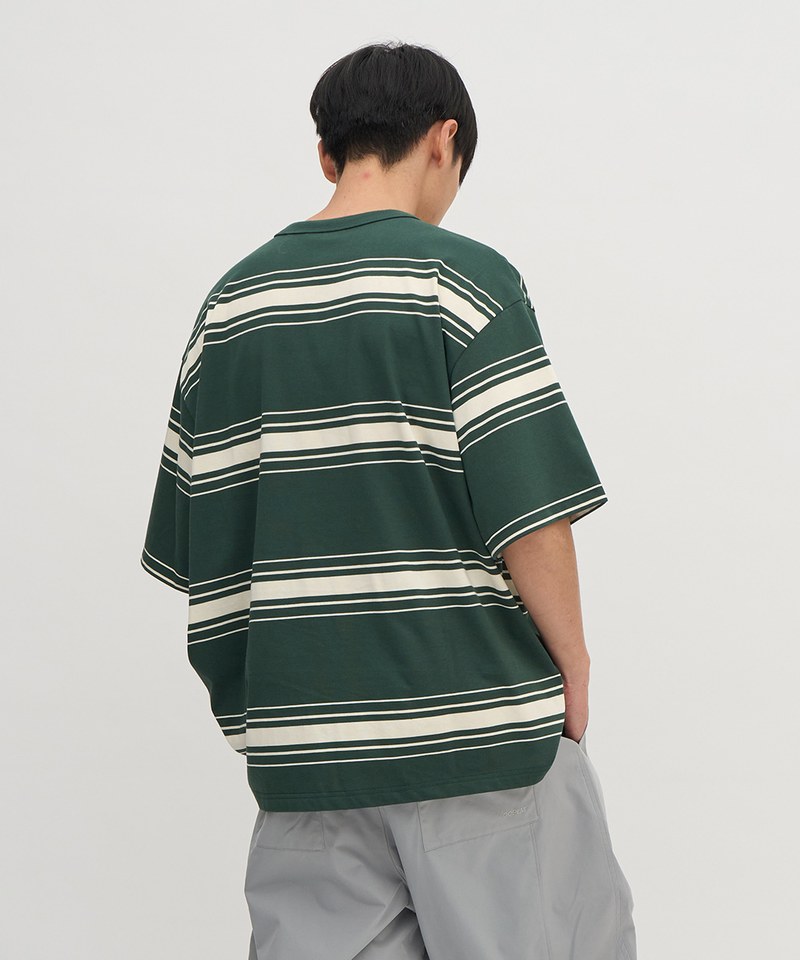 PLN0138-251 小P社長潑漆條紋TEE