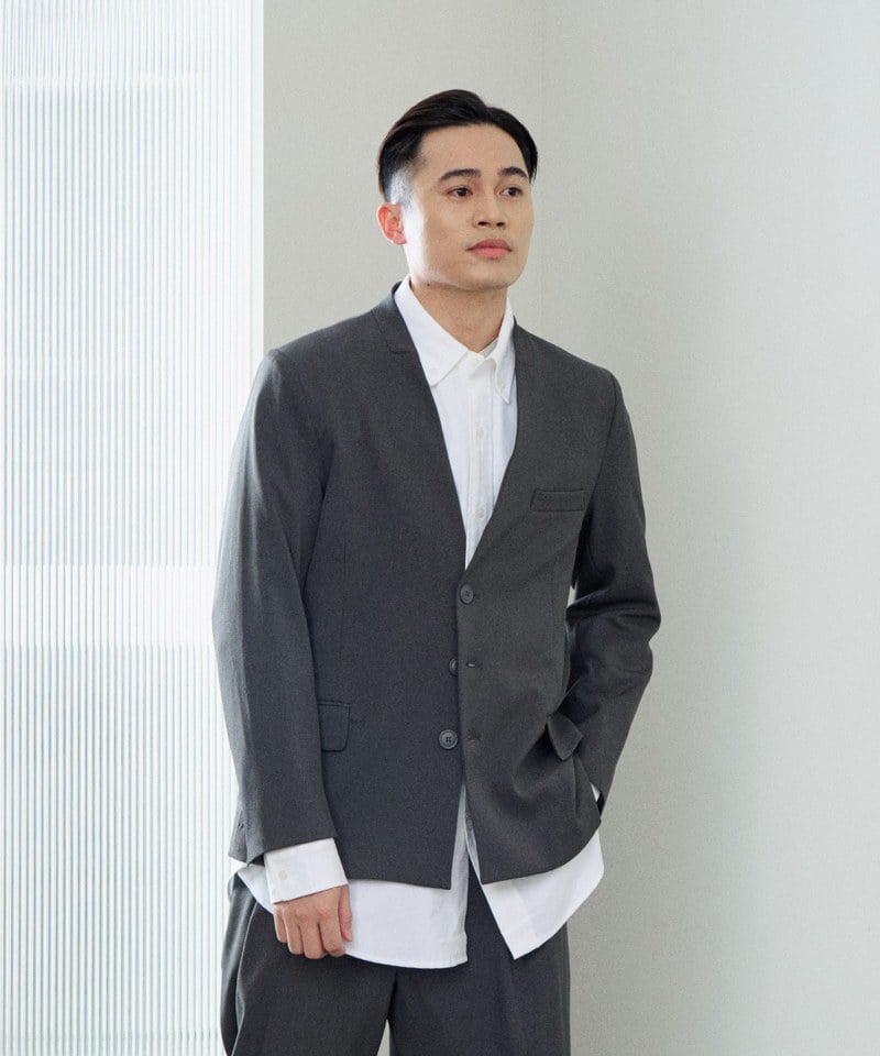 PLN1160-242 SEDO 無領單排釦西裝外套
