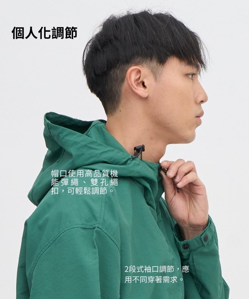防潑水抗UV連帽外套