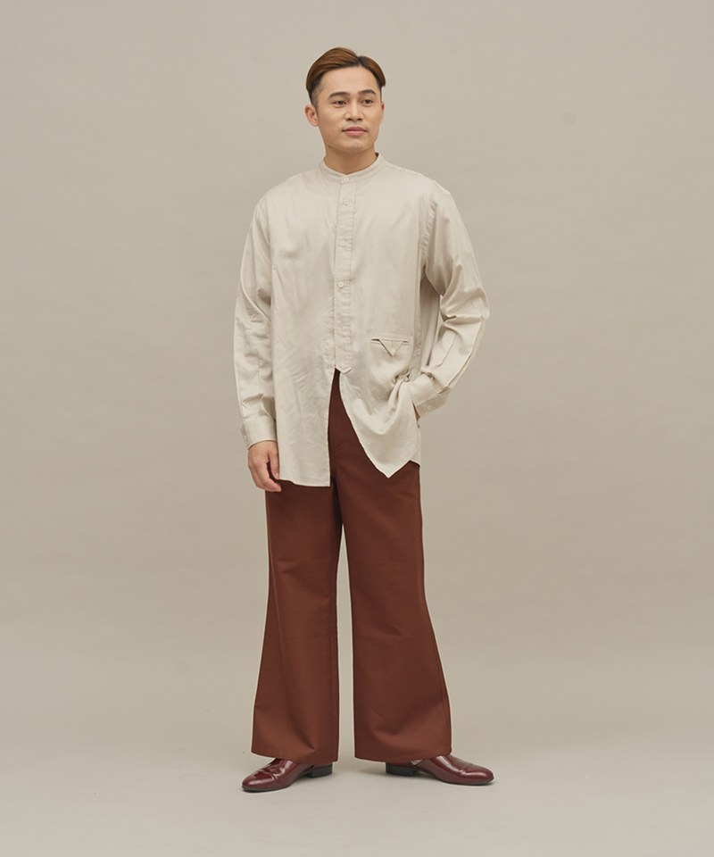 SEDO 細節腰帶混紡靴型褲