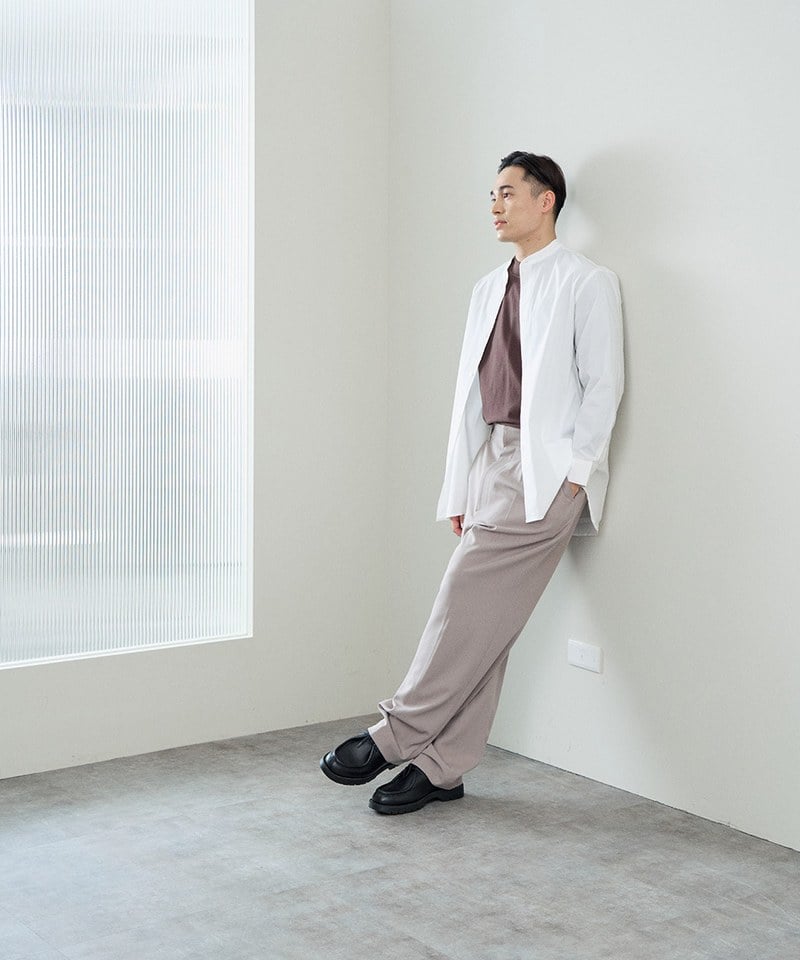 PLN3345-242 PM+ 立領長版襯衫