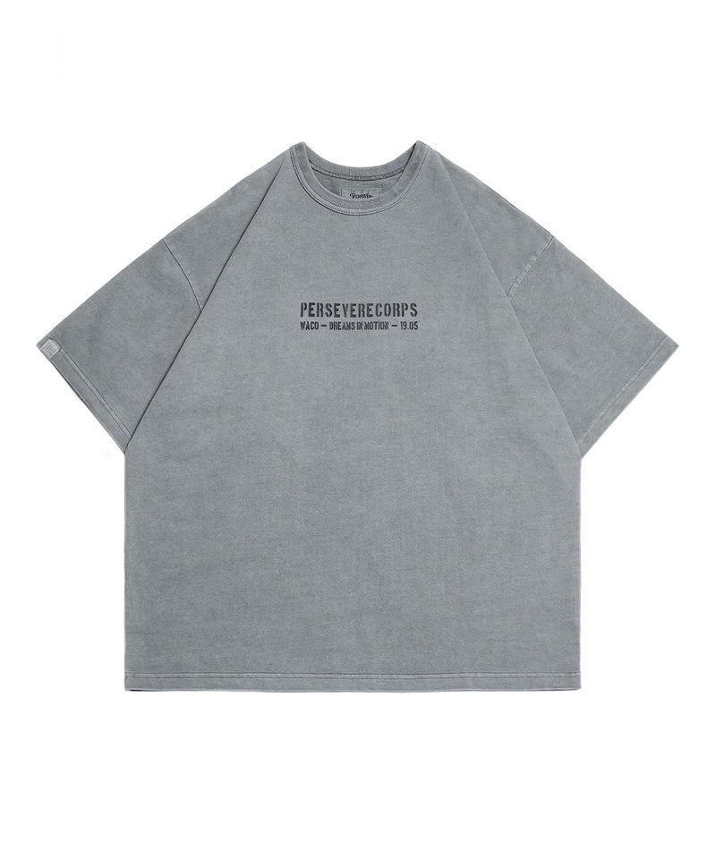 標語圖樣水洗T恤 PIGMENT-DYED WATCHWORD T-SHIRT