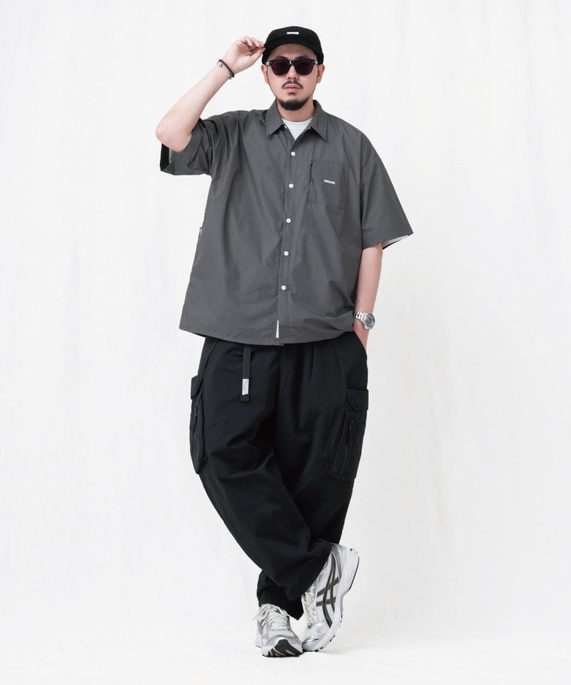 寬版短袖襯衫 BRAND LOGO LOOSE-FIT SHIRT