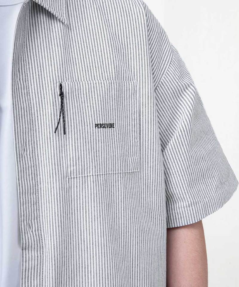 寬版短袖襯衫 BRAND LOGO LOOSE-FIT SHIRT