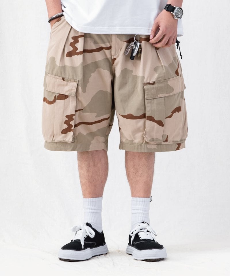PSV1715-252 六分口袋短褲 CAMO KNEE-LENGTH CARGO SHORTS
