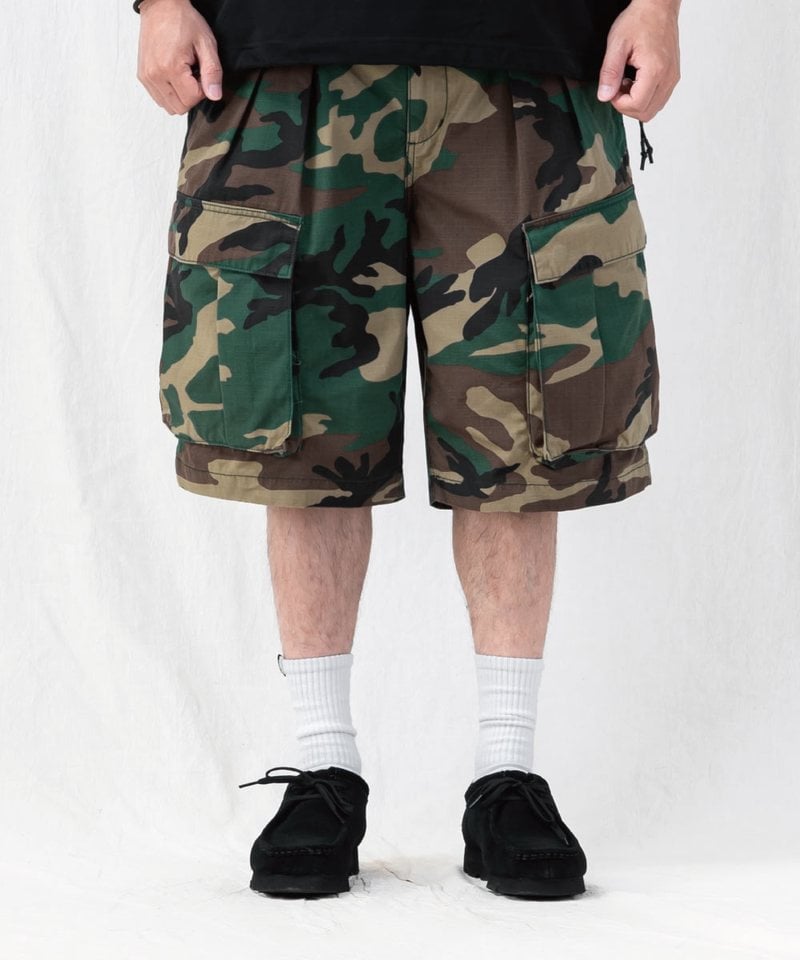 PSV1715-252 六分口袋短褲 CAMO KNEE-LENGTH CARGO SHORTS