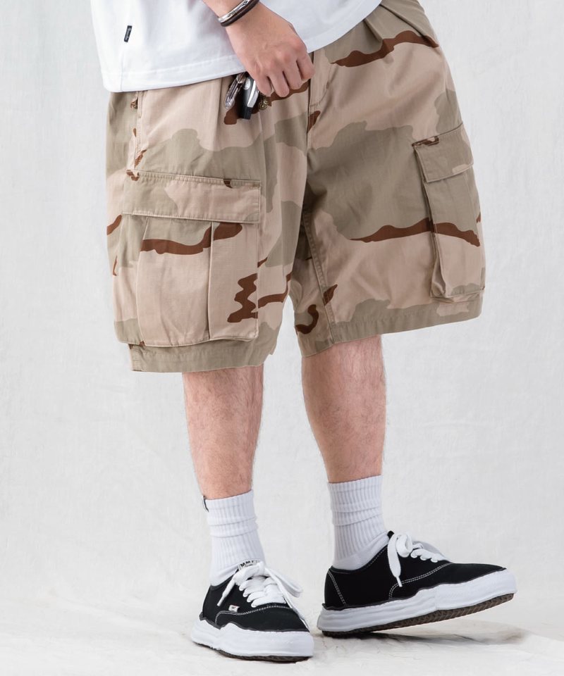 PSV1715-252 六分口袋短褲 CAMO KNEE-LENGTH CARGO SHORTS