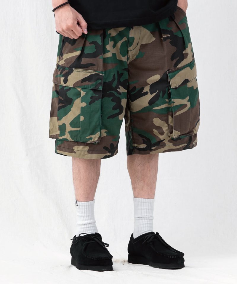 PSV1715-252 六分口袋短褲 CAMO KNEE-LENGTH CARGO SHORTS