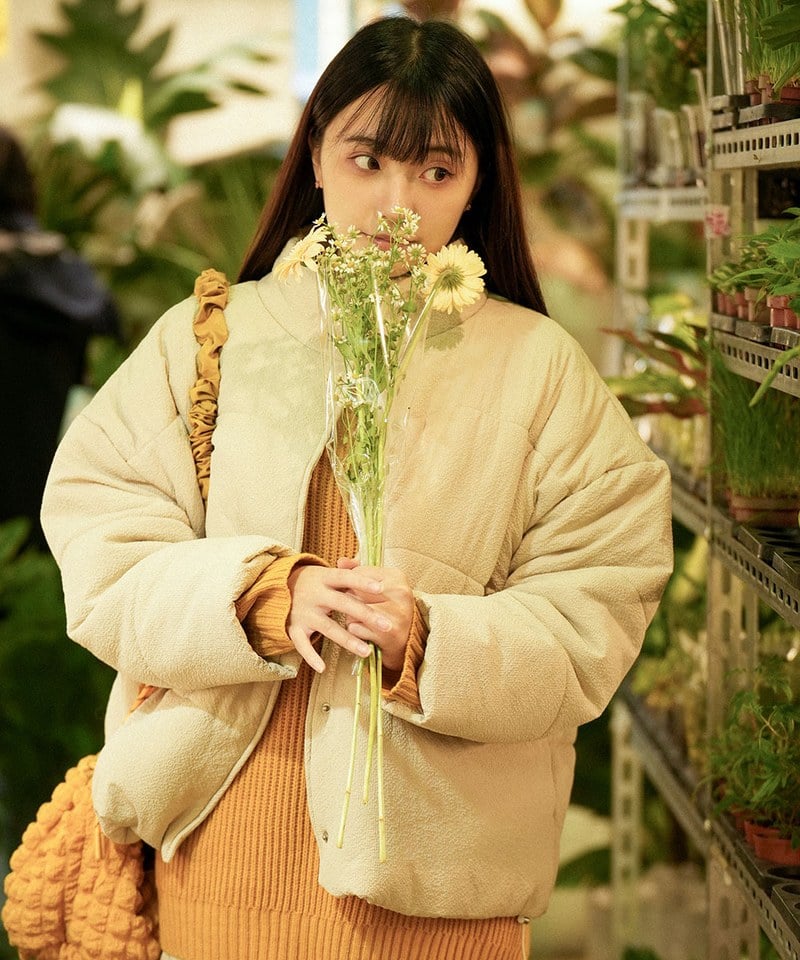 短版鋪棉外套