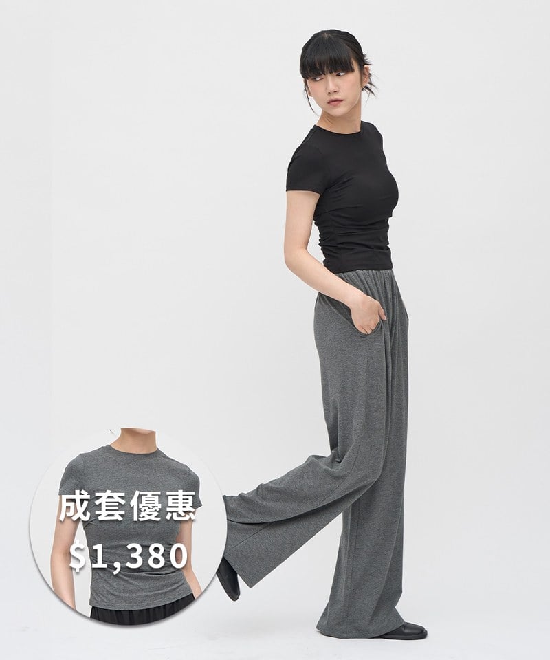 SAA4007-242 柔滑涼感彈力直筒褲