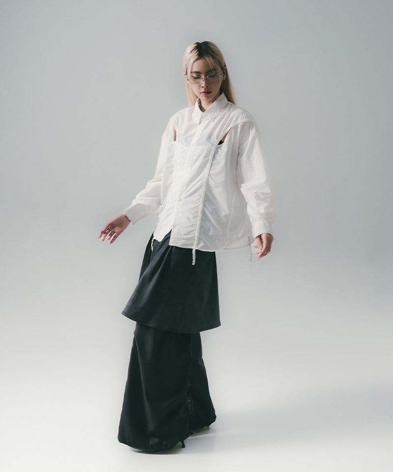 SNS0223W-251 立體剪裁襯衫 Chest Hole Oversize Shirt