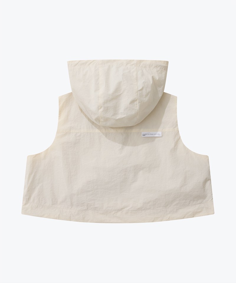 連帽拉鍊背心 DIAGONAL ZIPPER VEST