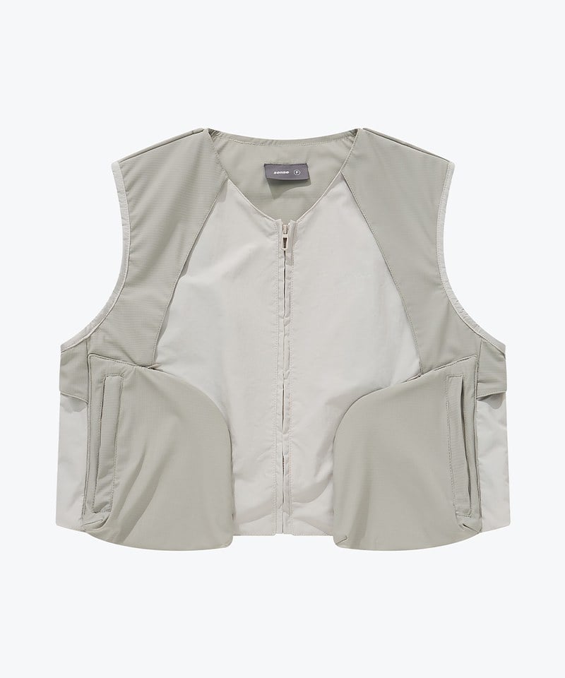 SNS0510W-251 防潑水短版背心 Paneled Dart Vest