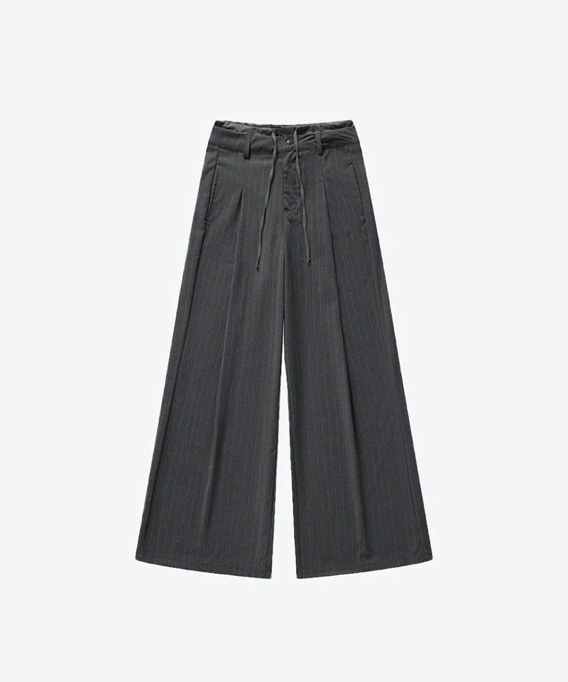 SNS1619W-252 條紋直筒長褲 Double Layer Straight Trousers