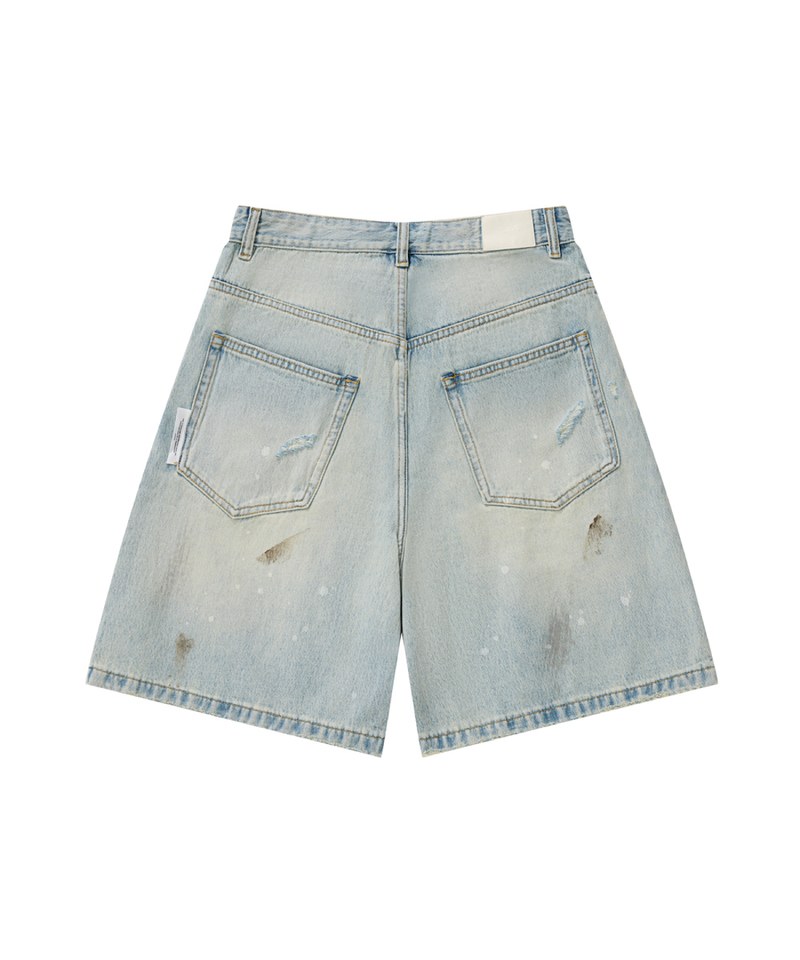 SNS1711-251 五分丹寧短褲 Destory Wash Denim Shorts