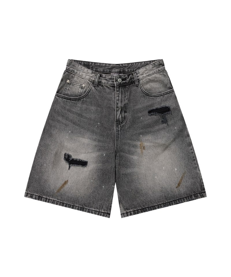 SNS1711-251 五分丹寧短褲 Destory Wash Denim Shorts