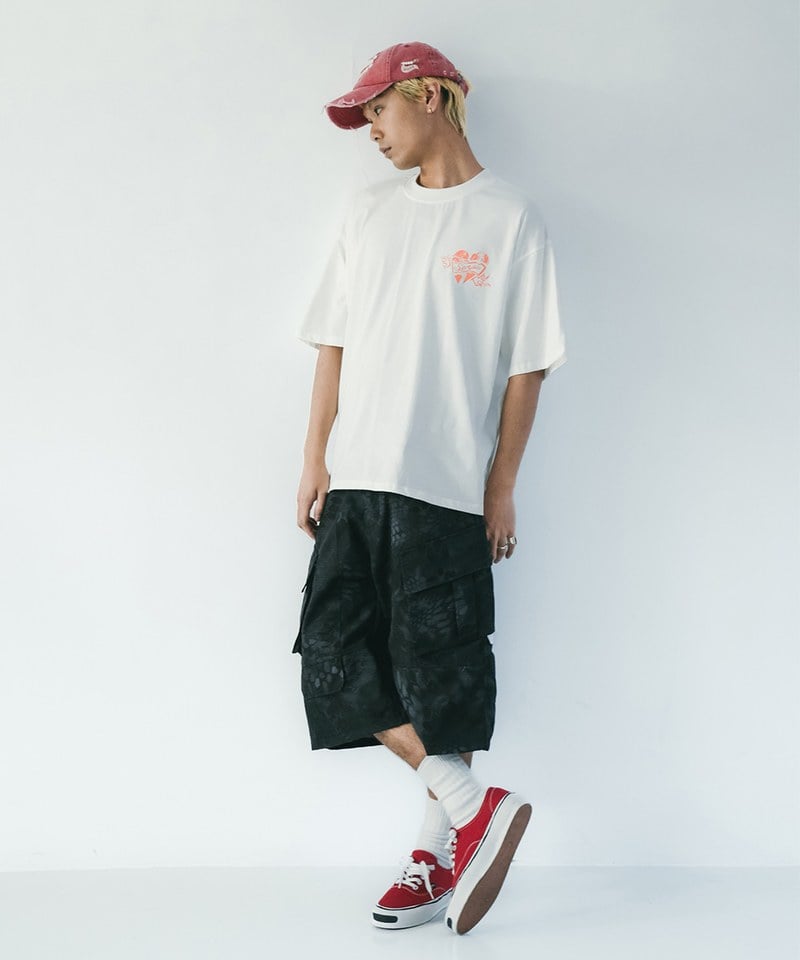 蛇紋工裝短褲 Snake Print Carpi Pants