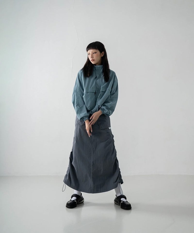 可調節抽繩長裙 SIDE ELASTIC FULL SKIRTS