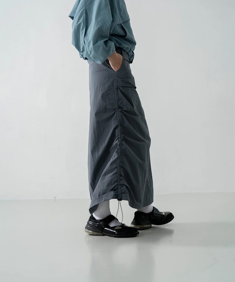 可調節抽繩長裙 SIDE ELASTIC FULL SKIRTS
