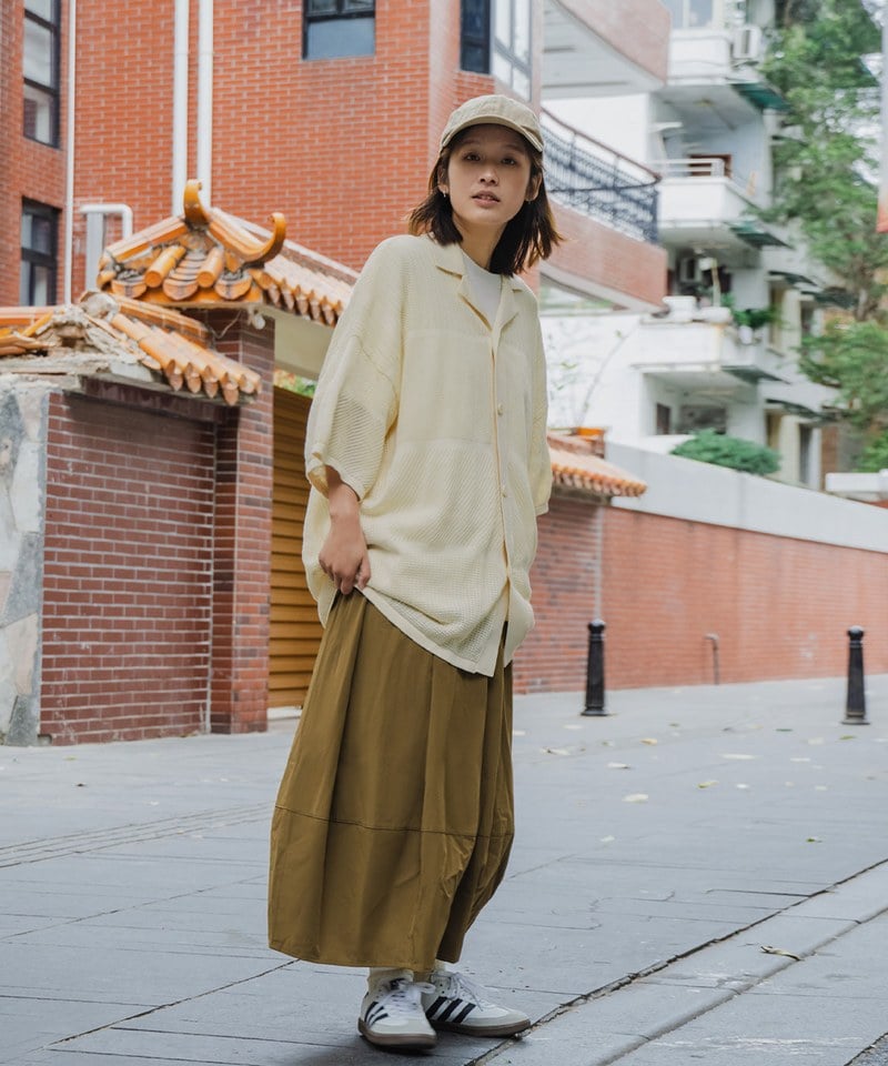 TBS0217-251 針織寬鬆襯衫 Knit Perforated Oversized Shirt