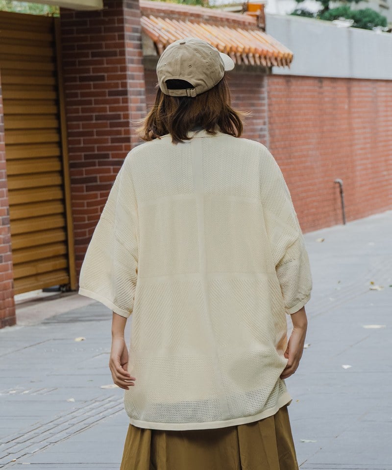 TBS0217-251 針織寬鬆襯衫 Knit Perforated Oversized Shirt