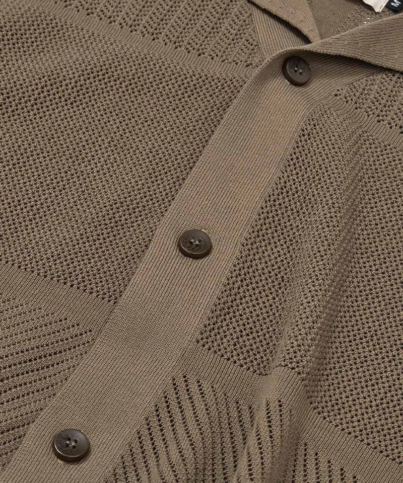 TBS0217-251 針織寬鬆襯衫 Knit Perforated Oversized Shirt