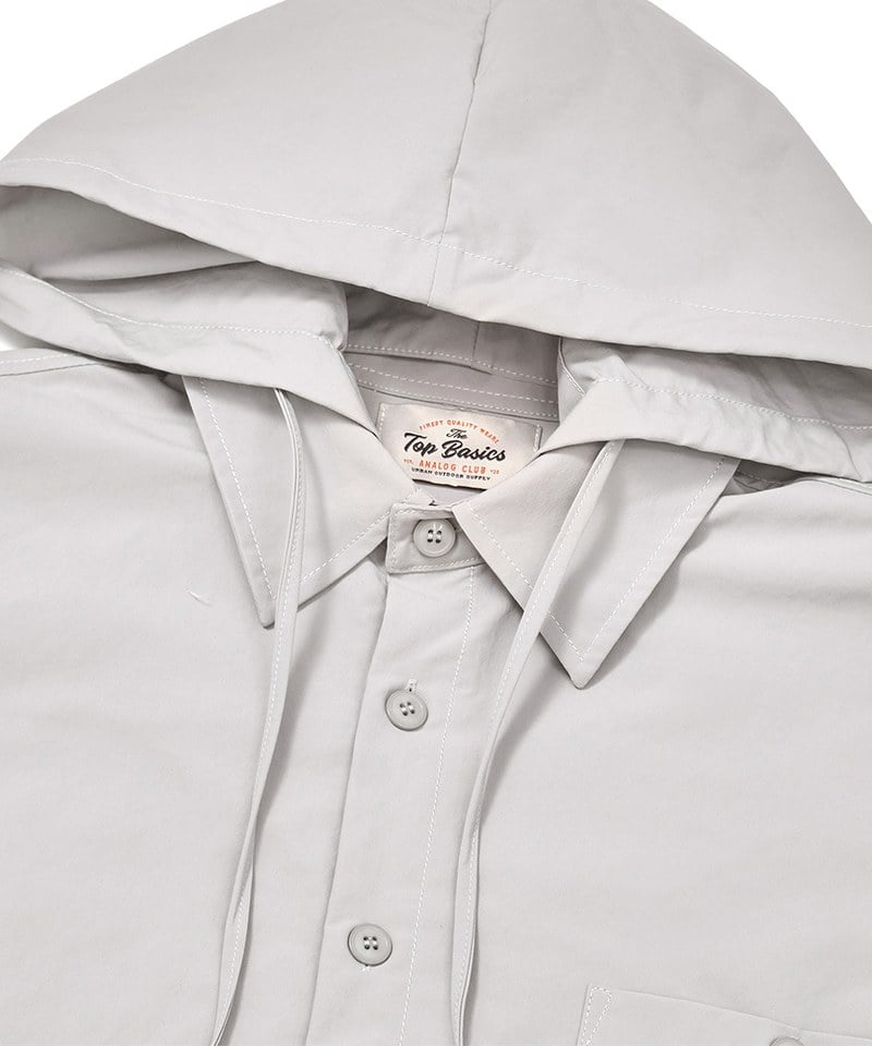 TBS0218-251 可拆連帽襯衫 Pocket Detachable Hood Shirt