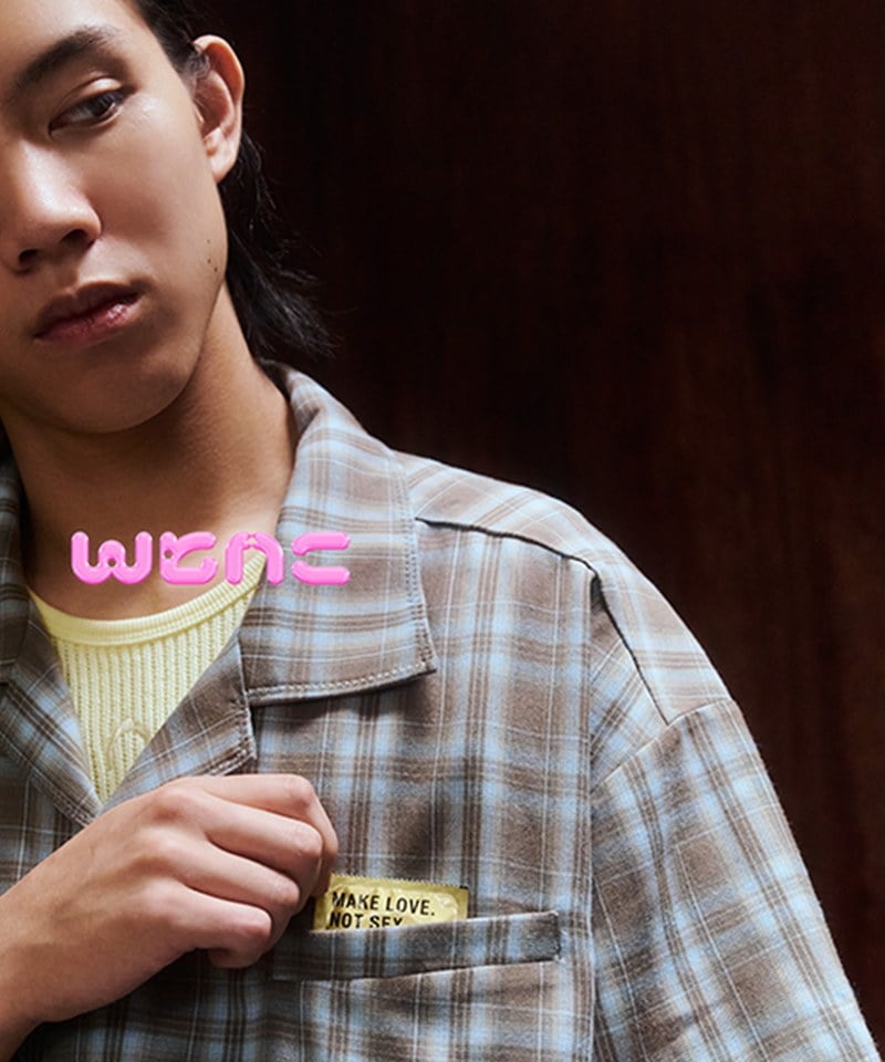 WTNC9902-252 格紋短袖襯衫 Cuban Collar Shirt