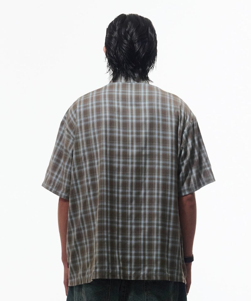 WTNC9902-252 格紋短袖襯衫 Cuban Collar Shirt