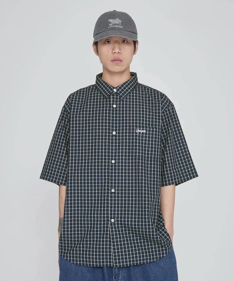 YES0201-251 Logo格紋短袖襯衫 SN-Logo Short Sleeve Check Shirt