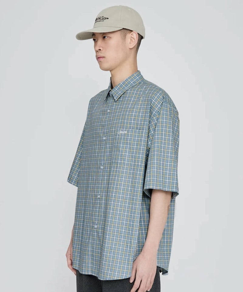 YES0201-251 Logo格紋短袖襯衫 SN-Logo Short Sleeve Check Shirt