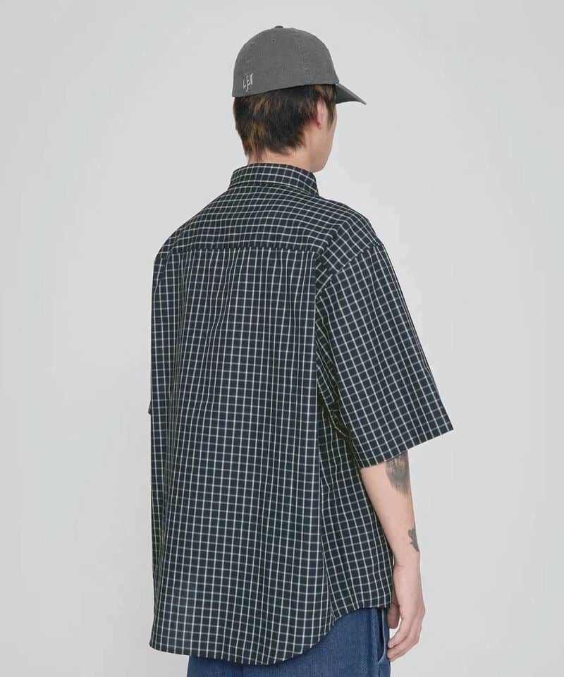 YES0201-251 Logo格紋短袖襯衫 SN-Logo Short Sleeve Check Shirt