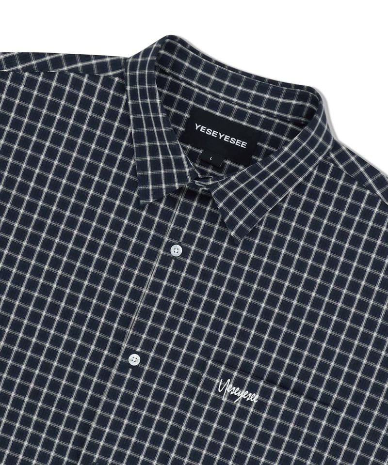 YES0201-251 Logo格紋短袖襯衫 SN-Logo Short Sleeve Check Shirt