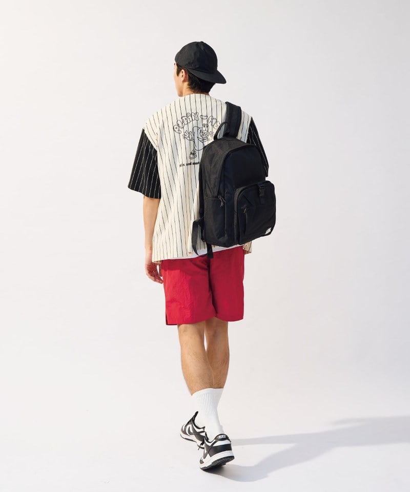 PM-LOGO條紋棒球衫
