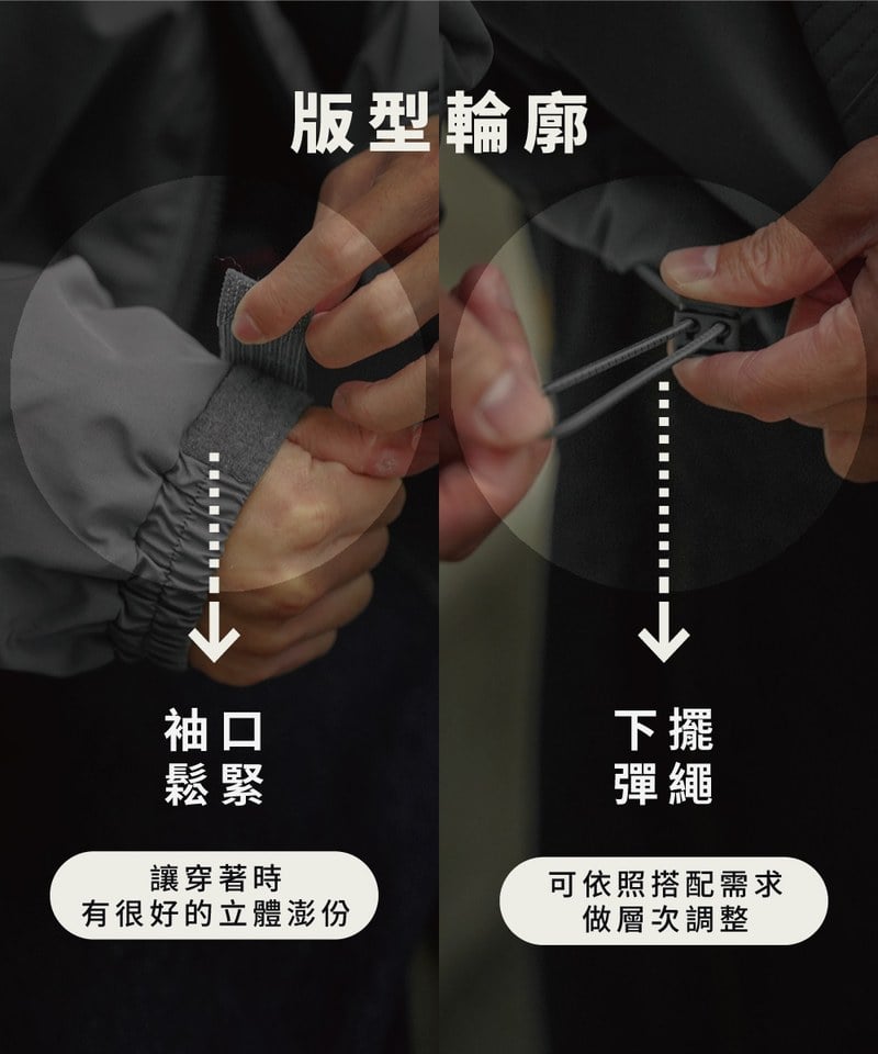 防潑水立領連帽鋪棉外套