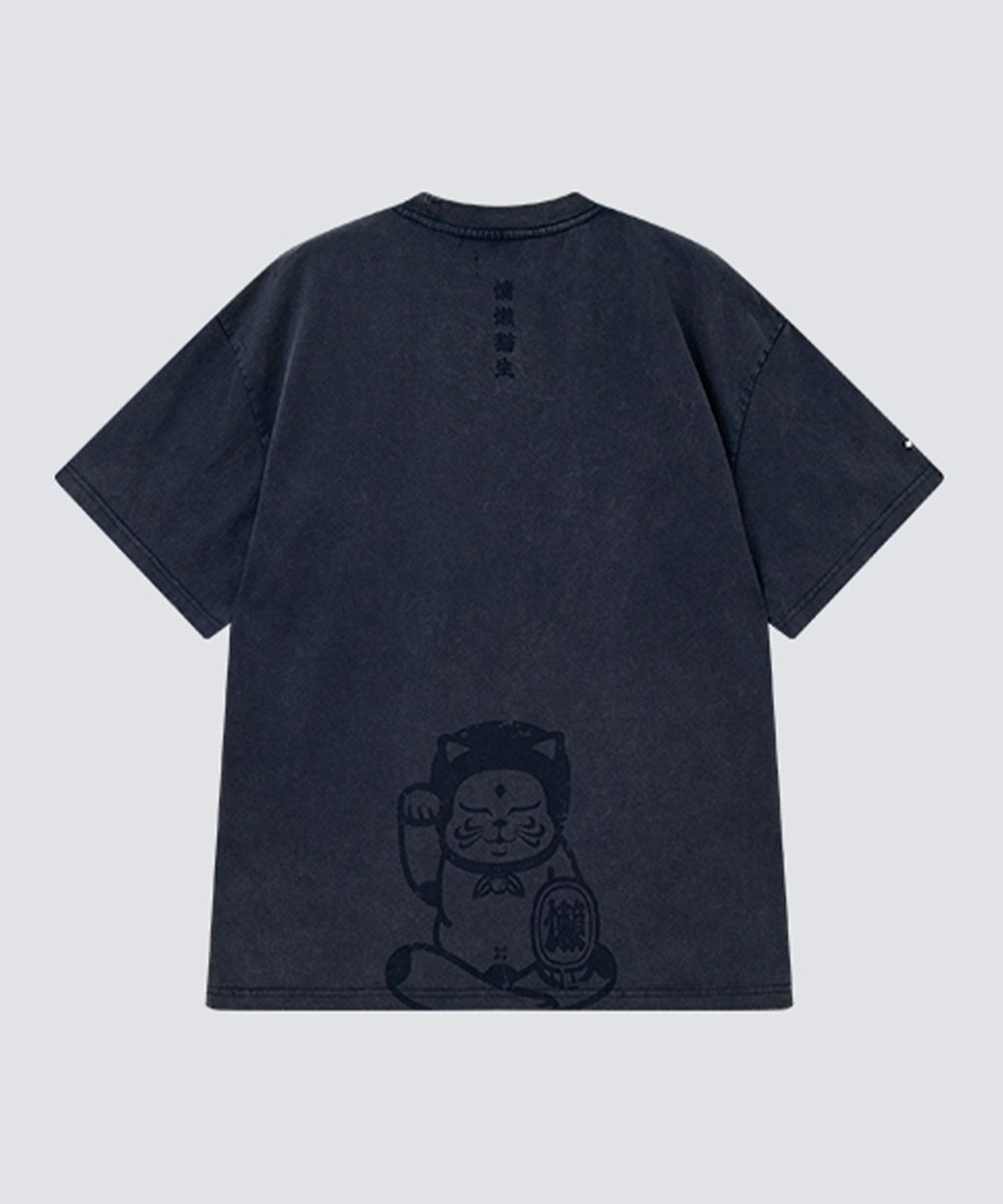 慵懶貓生洗水Tee