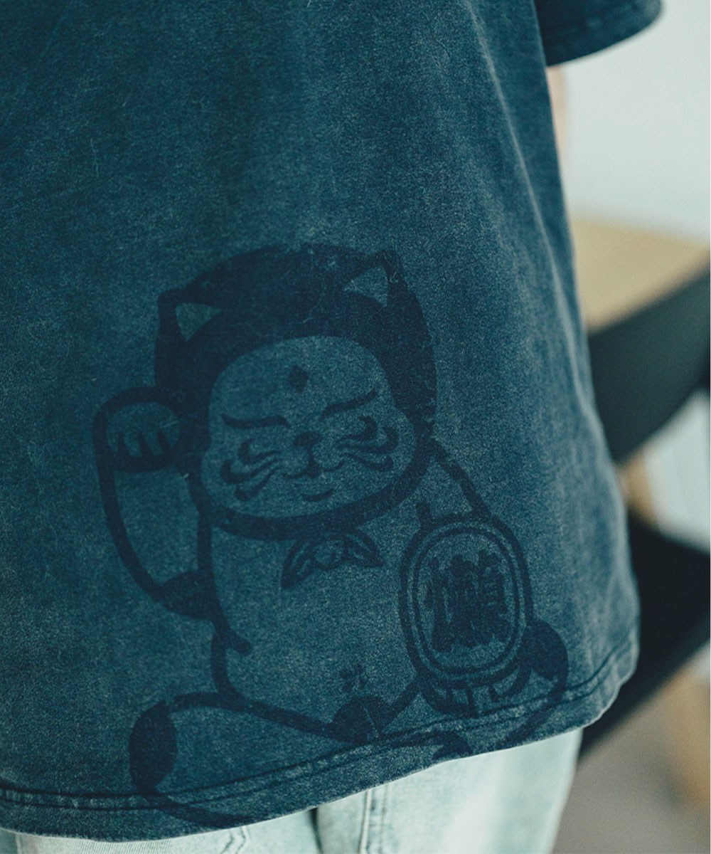 慵懶貓生洗水Tee