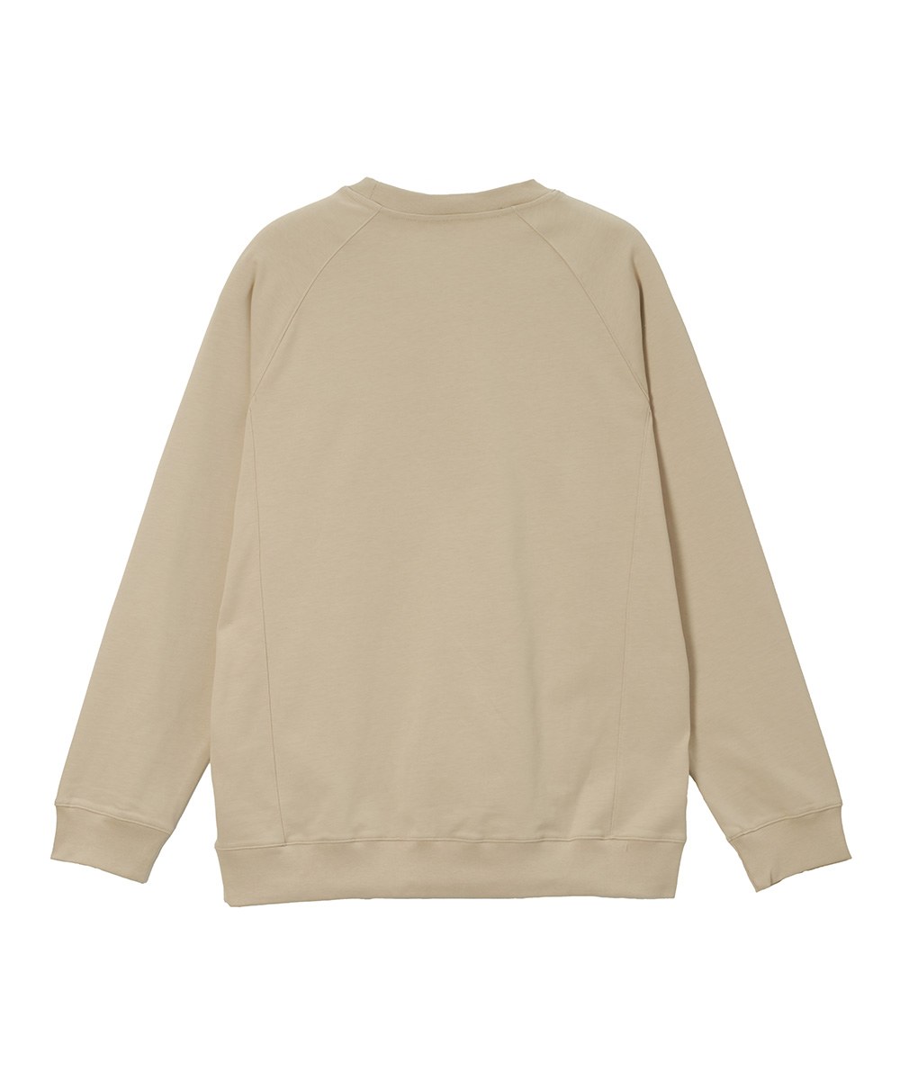中性拉克蘭袖拼布口袋大學Tee