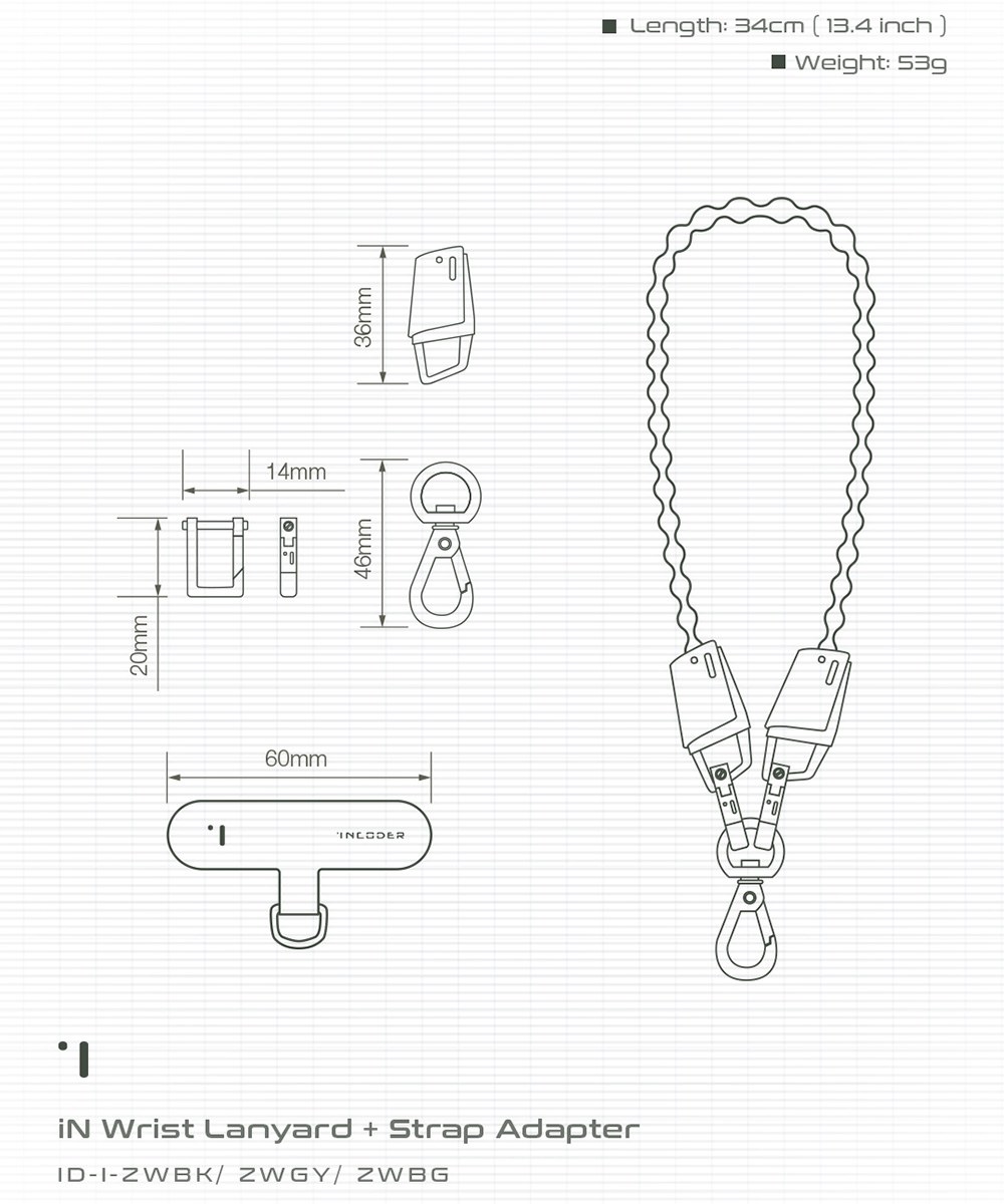 手腕繩＊手機夾片 iN Wrist Lanyard＊Strap Adapter